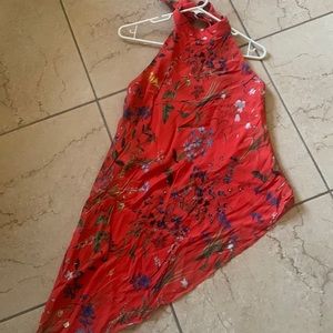 Backstage medium blouse floral red